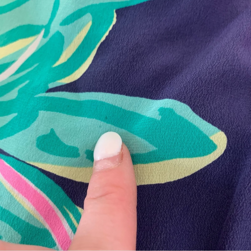 Lilly Pulitzer Flawed Rylee Silk Dress Tiger Palm Size 0 - Picture 15 of 16